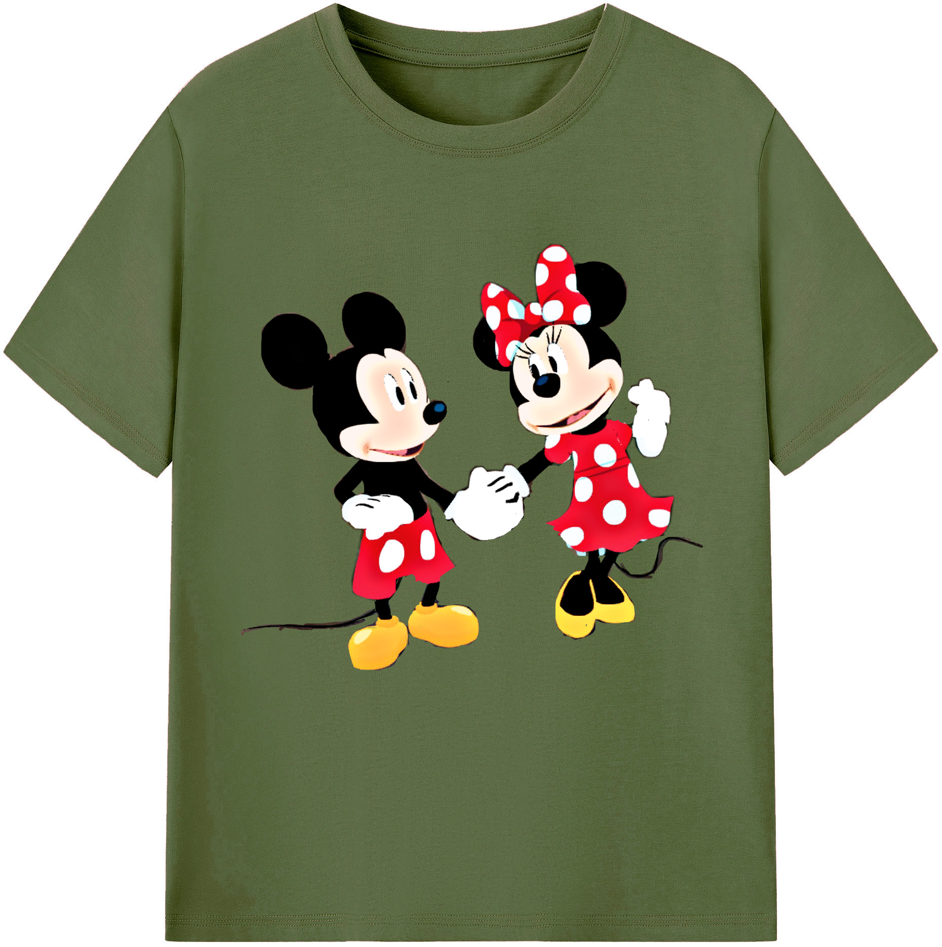 （画像用） ミッキーマウス Mickey Mouse 綿100％半袖Tシャツ（フロントプリント）